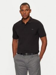 Calvin Klein Polo K10K111196 Czarny Slim Fit. Czarne koszulki polo męskie Calvin Klein, l, bez wzorów, z bawełny, bez ramiączek. Za 209.99 zł.