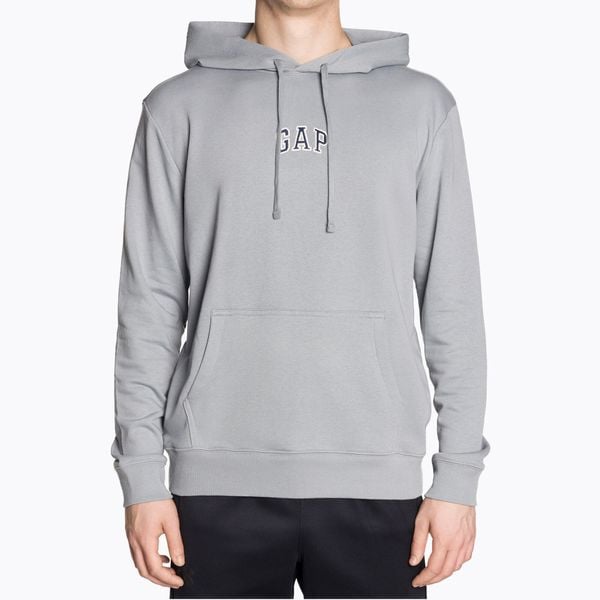 Bluza męska GAP French Terry Mini. Szare bluzy męskie GAP, m, bez wzorów, z bawełny, bez kaptura. Za 139.99 zł.