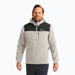 Bluza polarowa męska Jack Wolfskin Kammweg Pile Fz. Brązowe bluzy męskie Jack Wolfskin, m, bez wzorów, z materiału, bez kaptura. Za 519.99 zł.