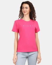 Damska bawełniana koszulka Kilpi PROLIX-W. Czerwone t-shirty damskie Kilpi, bez wzorów, z bawełny, bez kołnierzyka. Za 91.56 zł.