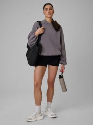 4F Legginsy krótkie treningowe bezszwowe damskie - czarne XS/S. Czarne legginsy damskie 4f, l, bez wzorów, ze skóry. Za 79.99 zł.