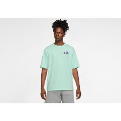 Koszulka męska nike air jordan jumpman statement 85 crew tee mint foam. Zielone koszulki sportowe męskie Jordan, m, bez wzorów, bez kołnierzyka, bez ramiączek, do koszykówki. Za 199.00 zł.