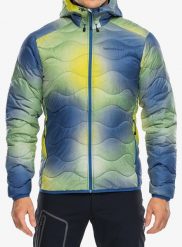 Kurtka puchowa Peak Performance AOP Helium Down Hood. Zielone kurtki męskie Peak Performance, l, bez wzorów, z materiału, bez kaptura. Za 1,099.99 zł.