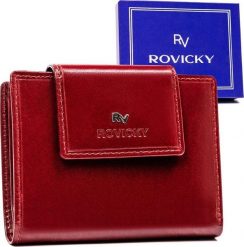 Rovicky Klasyczny portfel damski ze skóry naturalnej. Portfele damskie ROVICKY, bez wzorów, ze skóry. Za 152.43 zł.