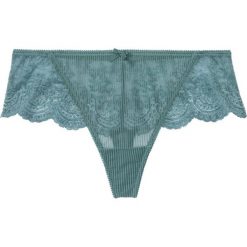 Stringi "panty" bonprix matowy kobaltowo-turkusowy - piaskowy beżowy. Stringi damskie marki bonprix. Za 34.99 zł.