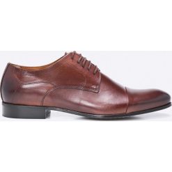 Domeno - Półbuty. Brązowe eleganckie półbuty Domeno, z materiału. W wyprzedaży za 269.91 zł.