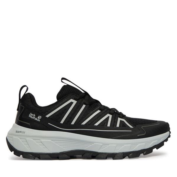 Trekkingi Jack Wolfskin. Czarne obuwie sportowe damskie Jack Wolfskin, bez wzorów, trekkingowe. Za 489.99 zł.