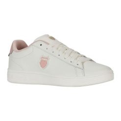 Buty K-Swiss Court Shield Ii 94412-165-M białe. Białe obuwie sportowe damskie bez wzorów, z gumy. Za 291.78 zł.