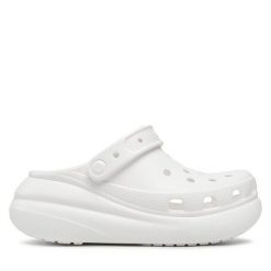 Klapki Crocs. Brązowe klapki damskie Crocs, bez wzorów, bez obcasa. Za 169.99 zł.