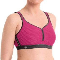 Stanik do biegania Performance z wysokim poziomem podtrzymywania. Czerwone biustonosze ANITA ACTIVE, bez wzorów, z elastanu. Za 282.00 zł.