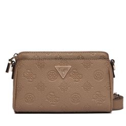 Torebka Guess. Brązowe torebki do ręki damskie Guess, z aplikacjami, bez dodatków. Za 549.99 zł.