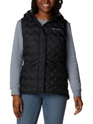 Kamizelka damska Columbia Delta Ridge z kapturem. Czarne kurtki damskie Columbia, na jesień, m, bez wzorów, z kapturem. W wyprzedaży za 570.00 zł.