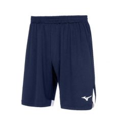 Szorty Mizuno training. Niebieskie krótkie spodenki sportowe męskie Mizuno, m, bez wzorów, z materiału, na fitness i siłownię. Za 134.00 zł.