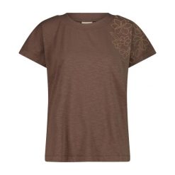 T-shirt bawełniany dżersej damski CMP. Brązowe t-shirty damskie CMP, bez wzorów, z bawełny, bez kołnierzyka. Za 150.00 zł.