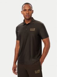 EA7 Emporio Armani Polo 7M002256 AF26529 U6027 Brązowy ciemny Regular Fit. Brązowe koszulki polo męskie EA7 Emporio Armani, m, bez wzorów, z syntetyku, bez ramiączek. Za 529.99 zł.