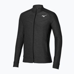 Kurtka tenisowa męska Mizuno Training czarna 62GC101309. Czarne kurtki sportowe męskie Mizuno, l, bez wzorów, z elastanu, na fitness i siłownię. Za 139.99 zł.