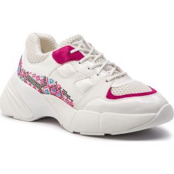 Sneakersy PINKO - Acquamarina PE 19 BLKS1 1H20LT Y5BN Bianco/Fuxia ZW2. Białe półbuty damskie marki Pinko, bez wzorów, z lakierowanej skóry. Za 1,129.00 zł.