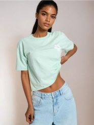 Bawełniana koszulka z nadrukiem wakacyjnym Hawaii - zielony. Zielone t-shirty damskie Sinsay, l, bez wzorów, z bawełny, wakacyjne, bez kołnierzyka. Za 19.99 zł.