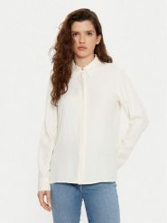 Tommy Hilfiger Koszula WW0WW44045 Beżowy Regular Fit. Brązowe bluzki damskie Tommy Hilfiger, bez wzorów, z wiskozy, bez kołnierzyka, bez ramiączek. Za 259.99 zł.