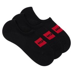 Skarpety krótkie HUGO. Czarne skarpety męskie Hugo, bez wzorów. Za 79.99 zł.