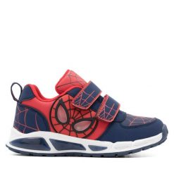 Sneakersy Spiderman Ultimate. Niebieskie trampki i tenisówki chłopięce Spiderman Ultimate, bez wzorów, bez zapięcia. Za 129.99 zł.