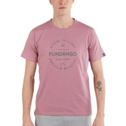 T-shirt męski Fundango Basic - T Logo-4 krótki rękaw. Fioletowe koszulki sportowe męskie Fundango, m, bez wzorów, z bawełny, sportowe, bez kołnierzyka. Za 99.00 zł.