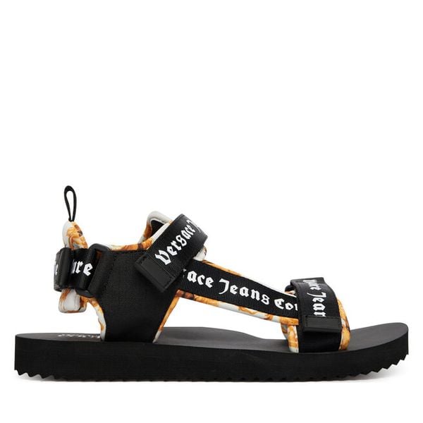 Sandały Versace Jeans Couture. Czarne sandały męskie Versace Jeans Couture, z jeansu, bez zapięcia. Za 338.99 zł.