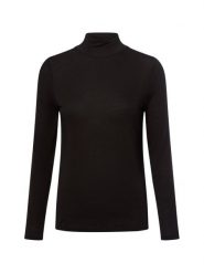 Comma koszulka z długim rękawem z domieszką wełny Kobiety Lyocell czarny, 38. Czarne t-shirty damskie comma, uniwersalny, bez wzorów, z lyocellu, bez kołnierzyka. Za 179.95 zł.