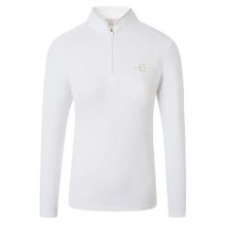 Damska koszulka do jazdy konnej z długim rękawem wedstrichten Covalliero. Białe t-shirty damskie COVALLIERO, l, bez wzorów, z materiału, eleganckie, bez kołnierzyka. Za 161.50 zł.