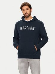 Mustang Bluza Bronson 1014687 Granatowy Regular Fit. Niebieskie bluzy męskie Mustang, m, bez wzorów, z bawełny, bez kaptura. Za 199.99 zł.