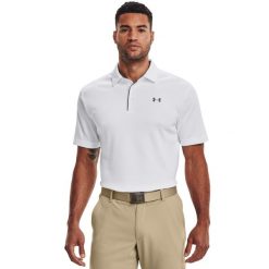 Koszulka z krótkim rękawem Męska Under Armour Tech Biały. Białe koszulki sportowe męskie Under Armour, m, bez wzorów, z materiału, bez kołnierzyka, bez ramiączek. Za 176.10 zł.