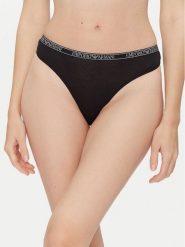 Emporio Armani Underwear Komplet 2 par stringów EW000402 AF10889 MC005 Czarny. Czarne stringi damskie Emporio Armani Underwear, s, bez wzorów, z wiskozy. Za 129.99 zł.