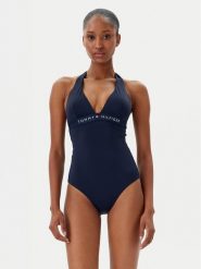 Tommy Hilfiger Strój kąpielowy UW0UW05850 Granatowy. Niebieskie kostiumy jednoczęściowe damskie Tommy Hilfiger, l, bez wzorów, z syntetyku. Za 319.99 zł.