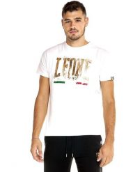 T-shirt męski Leone Winter Gold. Białe t-shirty męskie LEONE 1947 APPAREL, l, bez wzorów, z bawełny, sportowe, bez kołnierzyka. Za 42.06 zł.