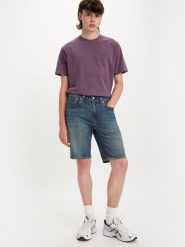 Levi's® Szorty jeansowe 398640100 Granatowy Straight Fit. Niebieskie szorty męskie m, bez wzorów, z bawełny. Za 319.99 zł.