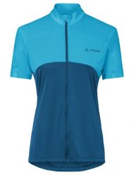 Koszulka damska Matera FZ Tricot. Niebieskie koszulki sportowe damskie Vaude, bez wzorów, z materiału, bez kołnierzyka, bez ramiączek, na fitness i siłownię. Za 298.85 zł.