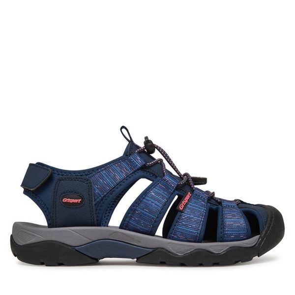 Sandały Grisport. Niebieskie sandały damskie Grisport, bez wzorów, bez obcasa, na płaskiej podeszwie, bez zapięcia. Za 139.99 zł.