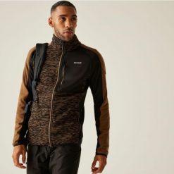 Bluza męska rozsuwana Oakar. Brązowe bluzy męskie Regatta, m, bez wzorów, z dzianiny, bez kaptura. Za 99.90 zł.