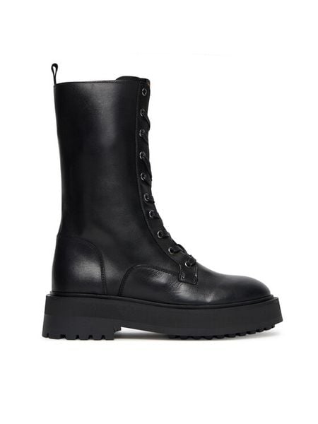 Aeronautica Militare Trapery 252SC0313DPL00254 Czarny. Czarne śniegowce i trapery damskie Aeronautica Militare, ze skóry. Za 1,229.00 zł.