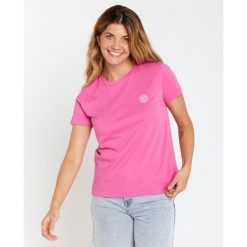 Rip Curl Re-Entry Crew Tee - Hot Pink. Czerwone koszulki sportowe damskie Rip Curl, xs, bez wzorów, bez kołnierzyka, bez ramiączek. Za 89.99 zł.