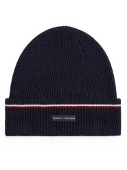 Tommy Hilfiger Czapka AM0AM13587 Granatowy. Niebieskie rękawiczki męskie Tommy Hilfiger, na zimę, bez wzorów, z materiału. Za 219.99 zł.