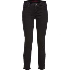 Dżinsy SKINNY z ćwiekami w dolnej części bonprix czarny denim. Jeansy damskie marki bonprix. Za 109.99 zł.