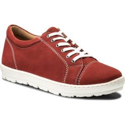Półbuty LASOCKI - WI16-ROMA-01 Czerwony. Czerwone półbuty damskie Lasocki, z nubiku. W wyprzedaży za 119.99 zł.