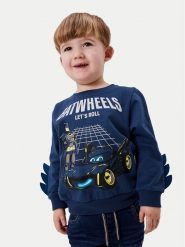 NAME IT Bluza 13232357 Granatowy Regular Fit. Niebieskie bluzy dla chłopców Name it, bez wzorów, z bawełny, bez ramiączek, bez kaptura. Za 79.99 zł.