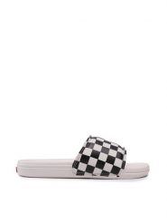 Vans Klapki La Costa Slide-On VN0A5HFER6R Biały. Białe klapki damskie Vans, bez wzorów, ze skóry, bez obcasa. Za 119.99 zł.