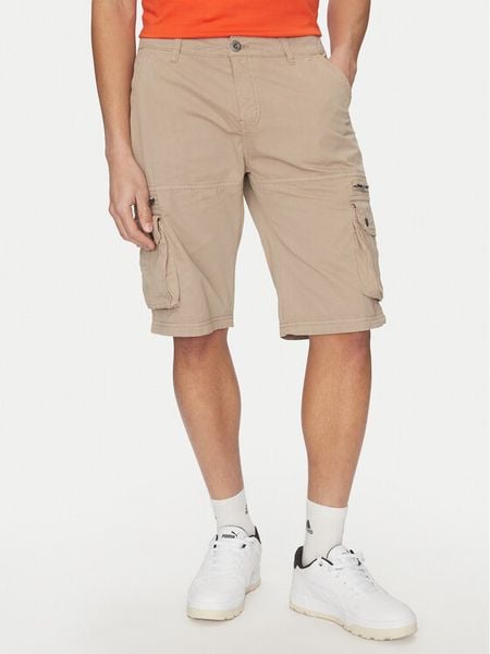 Alpha Industries Szorty materiałowe 136250 Beżowy Regular Fit. Brązowe szorty męskie Alpha Industries, m, bez wzorów, z bawełny. Za 219.00 zł.