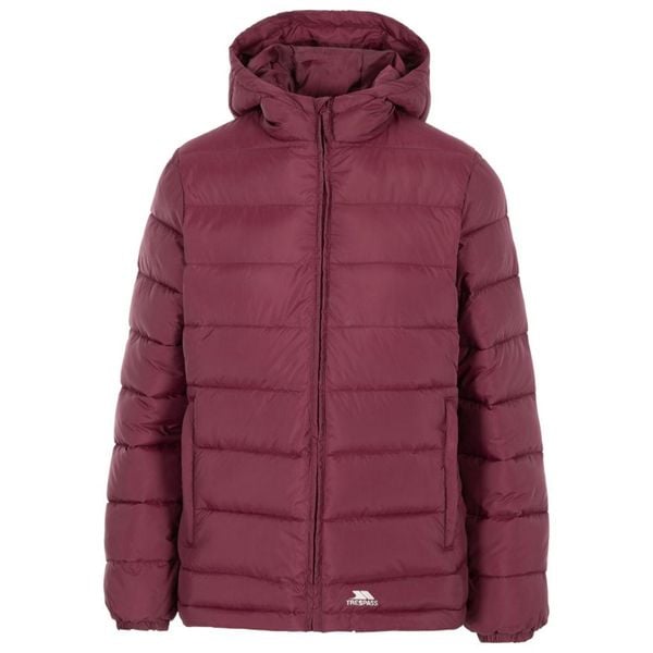 Elegancka Kurtka Damska. Fioletowe kurtki damskie Trespass, m, bez wzorów, z materiału, z kapturem. Za 191.99 zł.