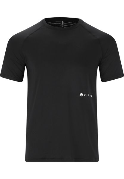 T-shirt Virtus Leroy. Czarne t-shirty męskie VIRTUS, l, bez wzorów, z elastanu, eleganckie, bez kołnierzyka. Za 126.50 zł.