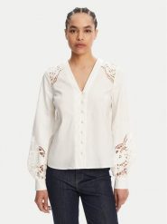 TWINSET Koszula 251TT2333 Écru Regular Fit. Bluzki damskie Twinset, bez wzorów, z bawełny, bez kołnierzyka, bez ramiączek. Za 769.99 zł.