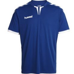 Koszulka sportowa HUMMEL core SS poly wielokolorowa. Niebieskie koszulki sportowe męskie Hummel, xl, bez wzorów, bez kołnierzyka, bez ramiączek, do piłki nożnej. Za 37.00 zł.